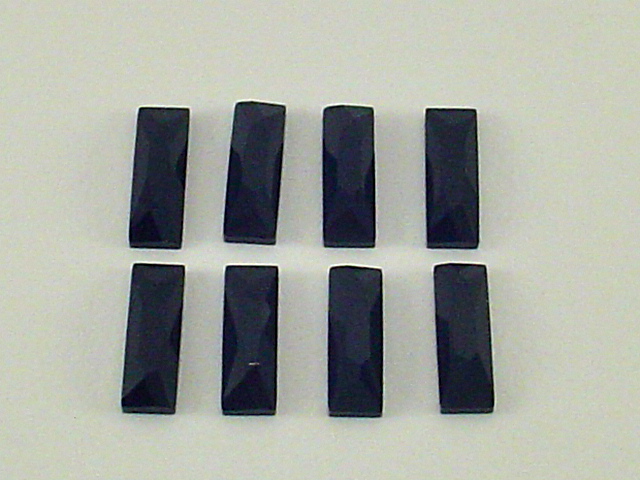 12 pcs. COSMIC BAGUETTE 15x5mm  JET FLATBACK European Rhinestones